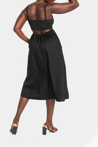 Thumbnail for Old Navy - Fit & Flare Sleeveless Cotton-Poplin Smocked-Bodice Midi Dress