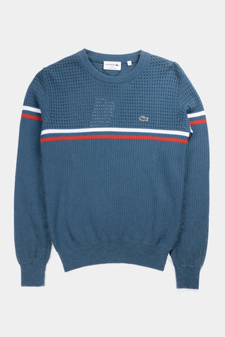 Lacoste - "Made in France" Triple Color Rib Crew Neck Sweater