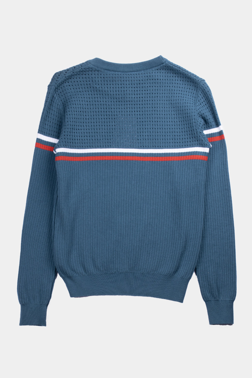 Lacoste - "Made in France" Triple Color Rib Crew Neck Sweater