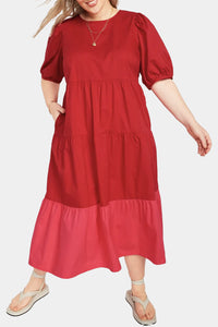 Thumbnail for Old Navy - Colorblocked Tiered Dress