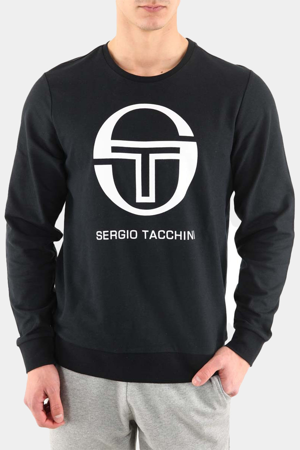 Sergio Tacchini - Men's Brand Logo Long Sleeve Sweater