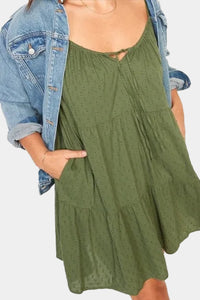 Thumbnail for Old Navy - Tiered Clip-Dot Mini Cami Swing Dress