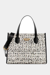 Thumbnail for Guess -  Cream Multi Tweed Silvana Tote Bag