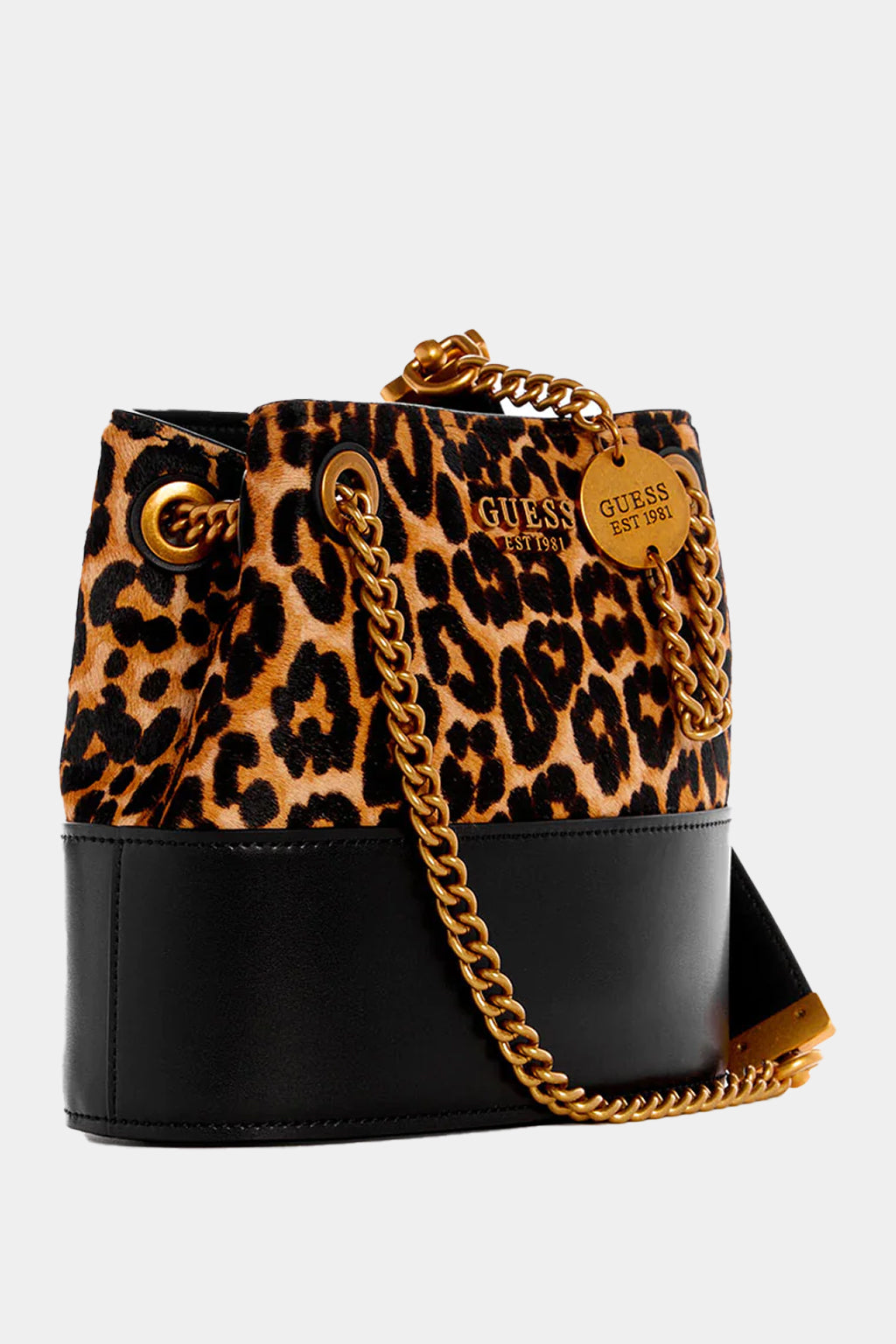 Guess - Leopard Iseline Bucket Bag