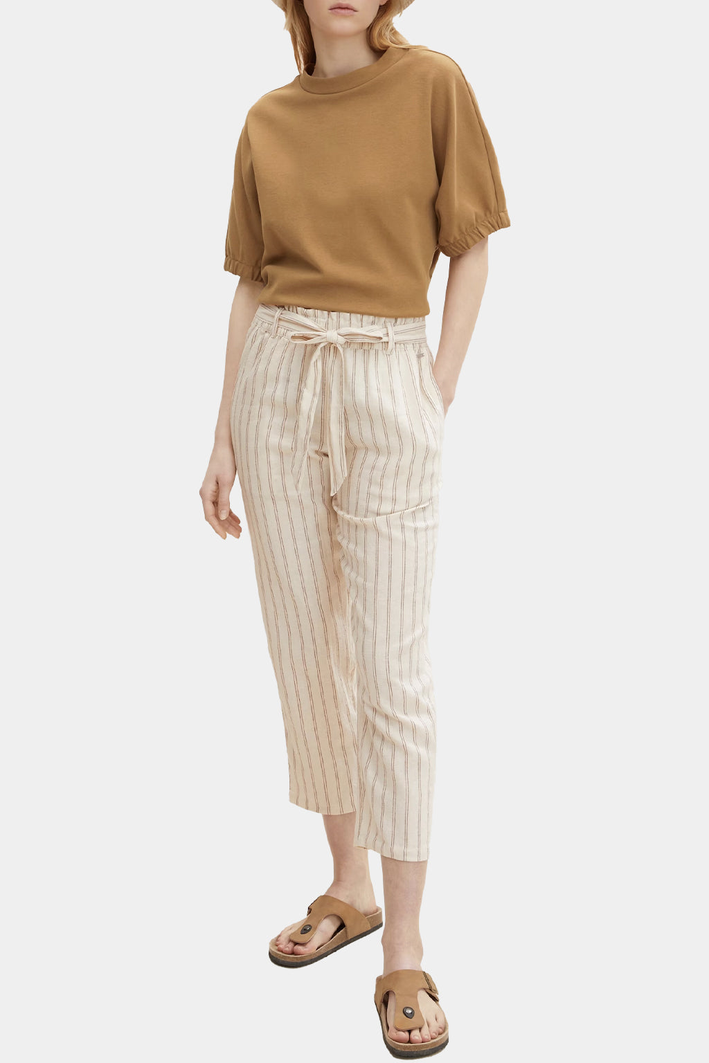 Tom Tailor - Fabric Trousers With Linen