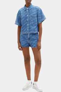 Thumbnail for Tom Tailor - Denim Shorts With A Logo Print