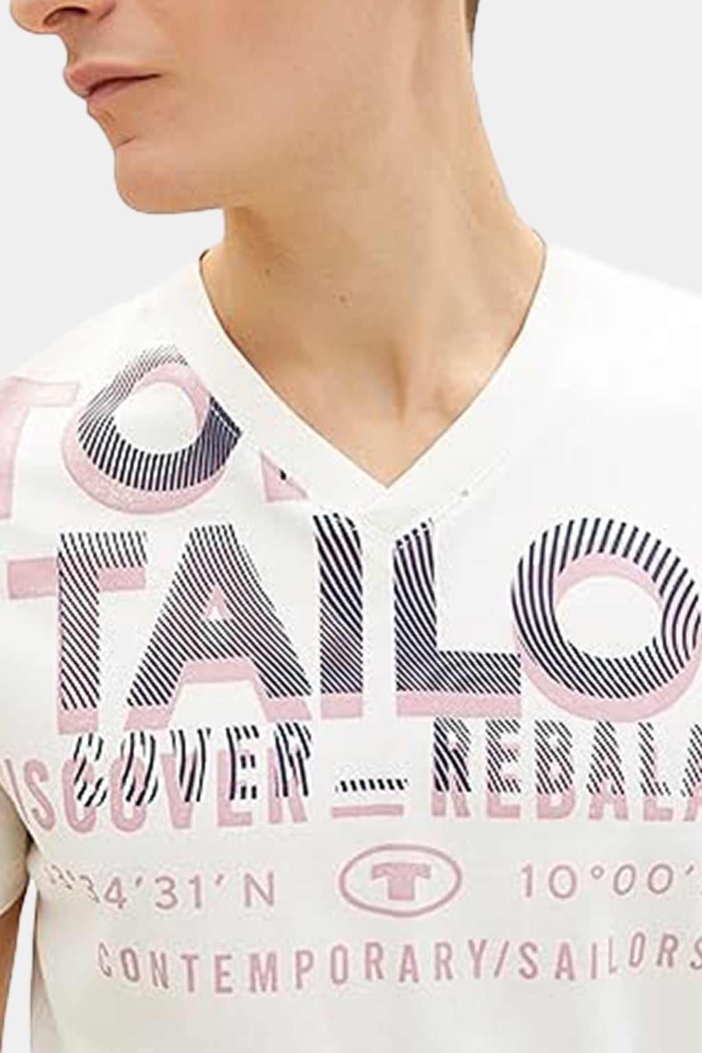 Tom Tailor - Printed V-neck T-shirt