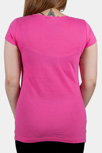 Thumbnail for Bianco Nero - Women's Round Neck Shirt Embroidered Logo