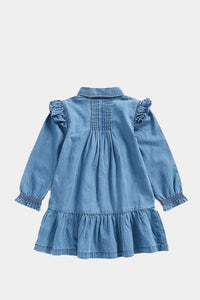 Thumbnail for Mothercare - Denim Shirt Dress With Frill