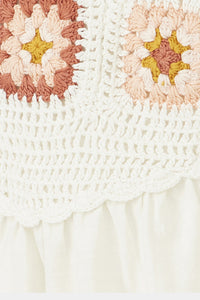 Thumbnail for Tao - Cream Organic Cotton Crochet T-shirt