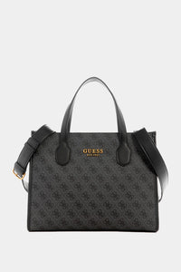 Thumbnail for Guess - Coal Logo Silvana Small Tote Bag