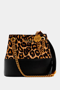 Thumbnail for Guess - Leopard Iseline Bucket Bag