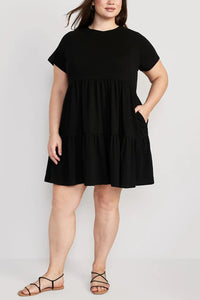 Thumbnail for Old Navy - Tiered Mini Swing T-Shirt Dress