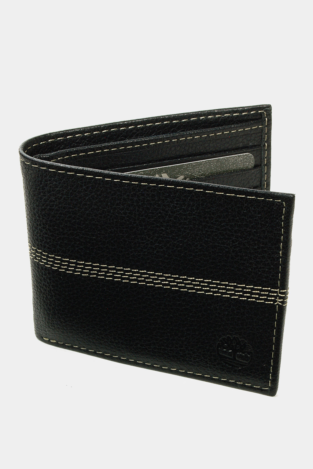 Timberland - Men's Wallet Genuine Leather Pebble Grain Stitch Detail Slim Bifold