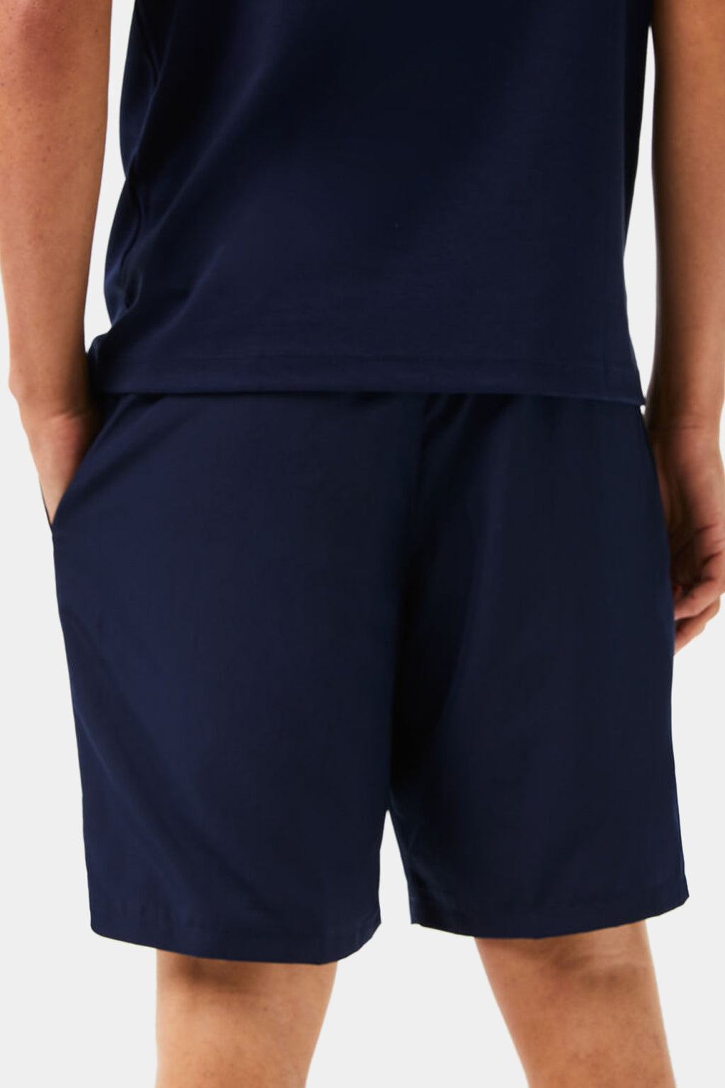 Lacoste Sport Tennis Shorts In Solid Diamond Weave Taffeta