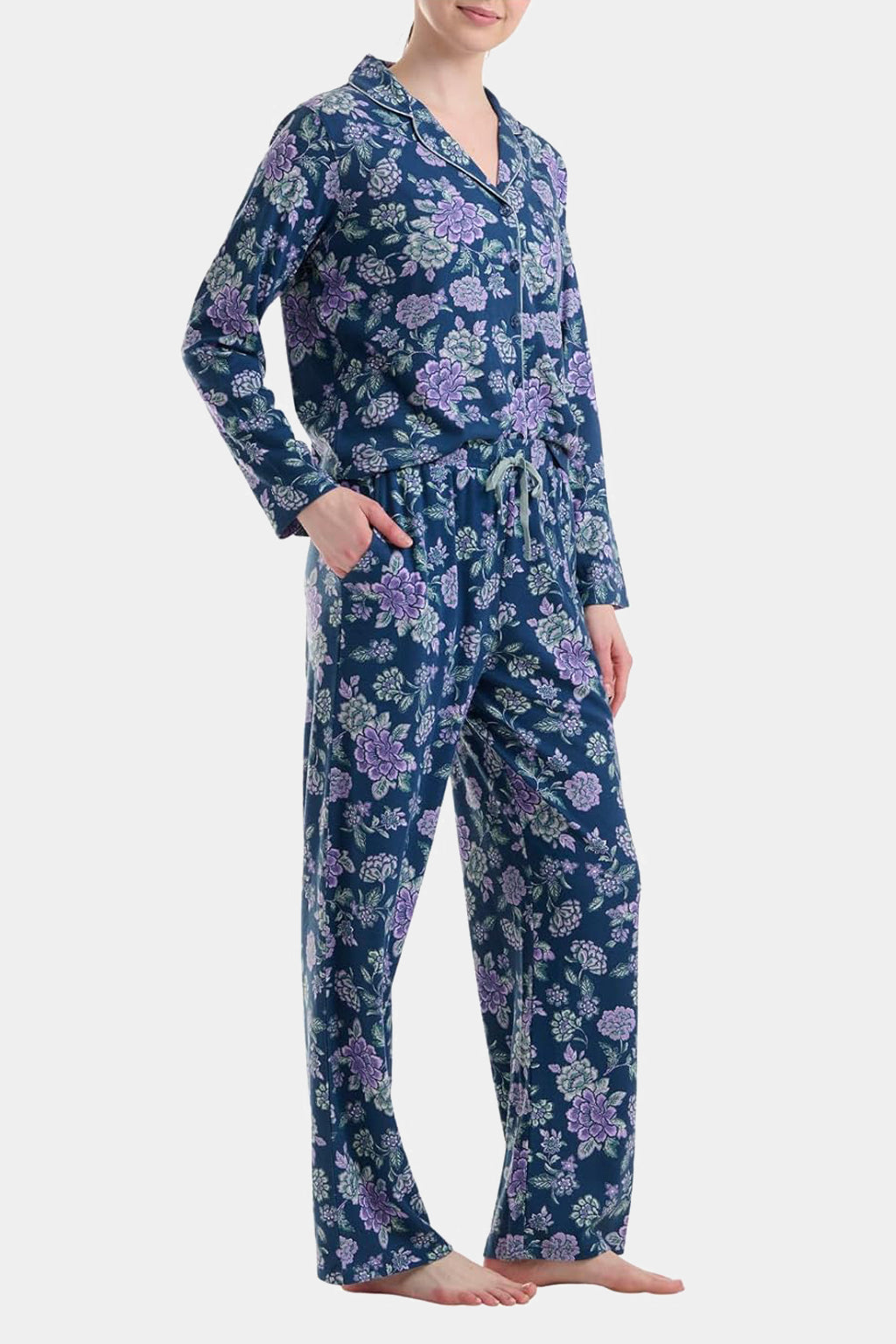 Karen Neuburger - Long Sleeve Girlfriend Two-piece Knit Pajama Set