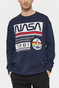 Thumbnail for Medicine - Men's cotton longsleeve Nasa Sweatshirt