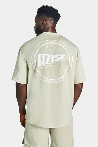 Rzsit - Never Settle Men's Purple Oversized Drop-shoulder T-shirt