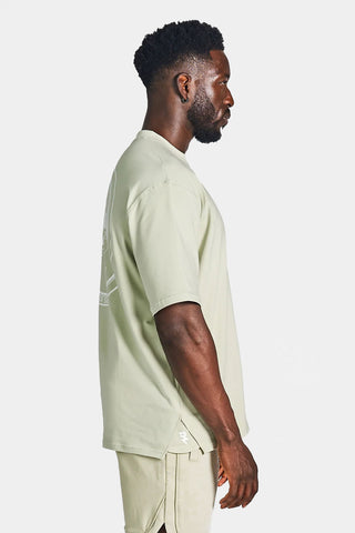 Rzsit - Never Settle Men's Purple Oversized Drop-shoulder T-shirt