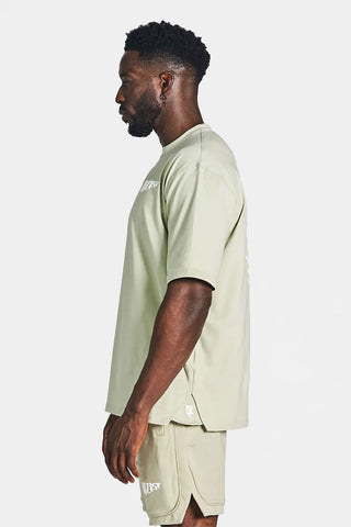 Rzsit - Never Settle Men's Purple Oversized Drop-shoulder T-shirt