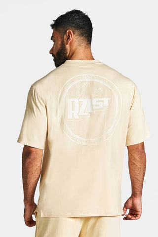 Rzsit - Never Settle Men's Purple Oversized Drop-shoulder T-shirt