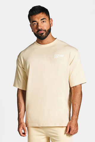 Rzsit - Never Settle Men's Purple Oversized Drop-shoulder T-shirt