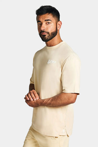 Rzsit - Never Settle Men's Purple Oversized Drop-shoulder T-shirt