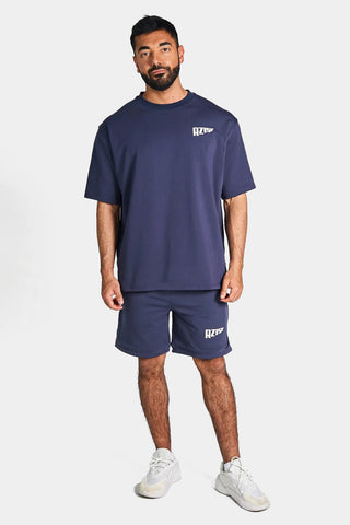 Rzsit - Never Settle Men's Purple Oversized Drop-shoulder T-shirt