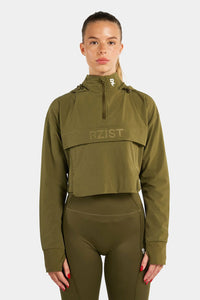 Thumbnail for Rzist - Women's Jet Black 2-in-1 Tear Away Crop Top & Hoodie