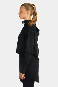 Thumbnail for Rzist - Women's Jet Black 2-in-1 Tear Away Crop Top & Hoodie
