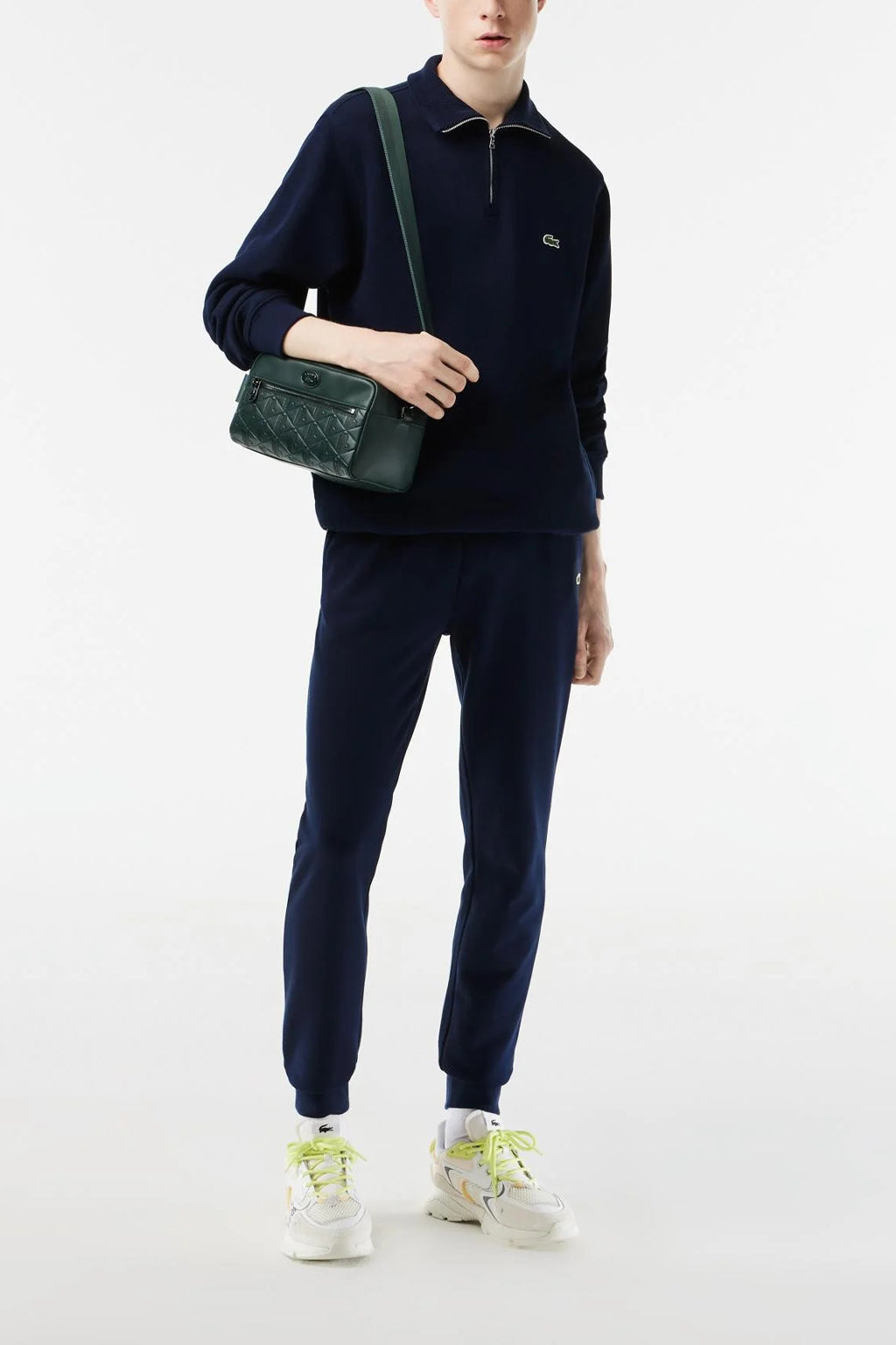 Lacoste - Cotton Sweatshirt With a Stand-up Zipper