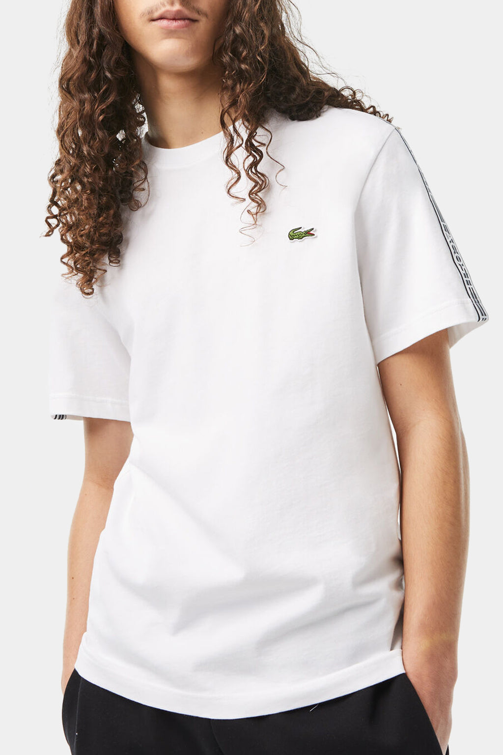 Lacoste - Men’s Lacoste Regular Fit Logo Stripe T-shirt