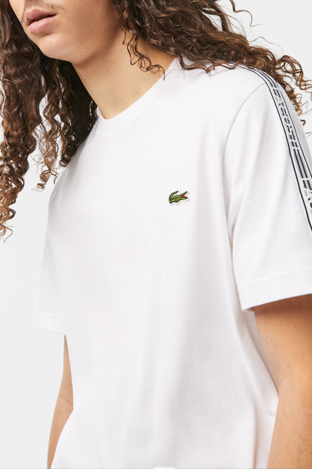 Lacoste - Men’s Lacoste Regular Fit Logo Stripe T-shirt