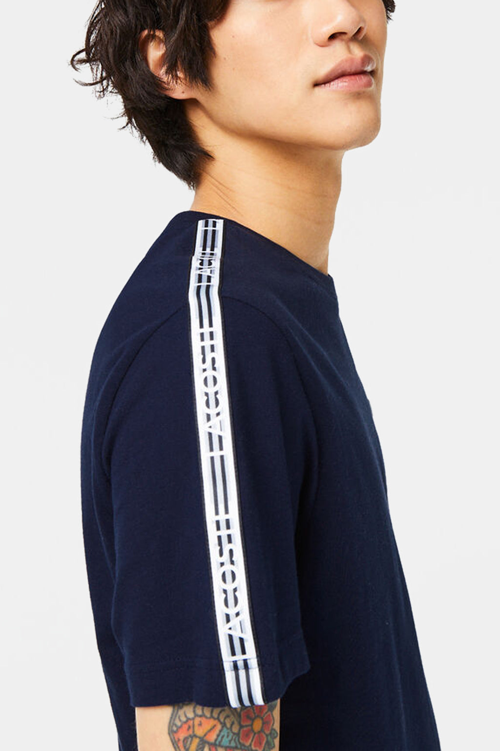 Lacoste - Men’s Lacoste Regular Fit Logo Stripe T-shirt
