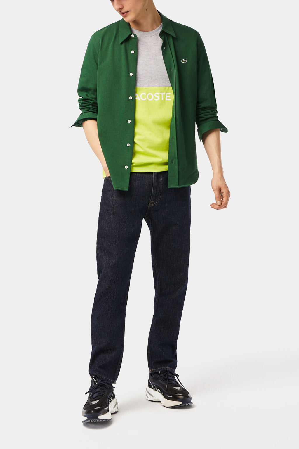 Lacoste - Men’s Lacoste Regular Fit Cotton Jersey Colourblock T-shirt