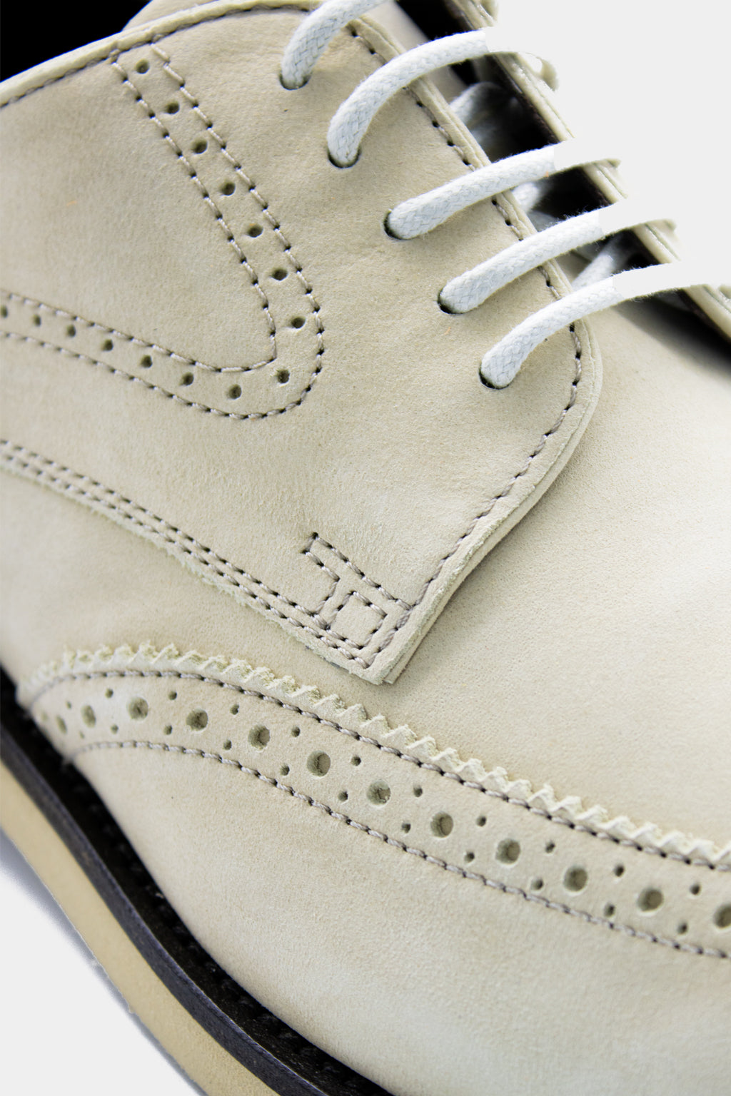 Tod's - Men's Beige Leather Detail Lace Up Shoe