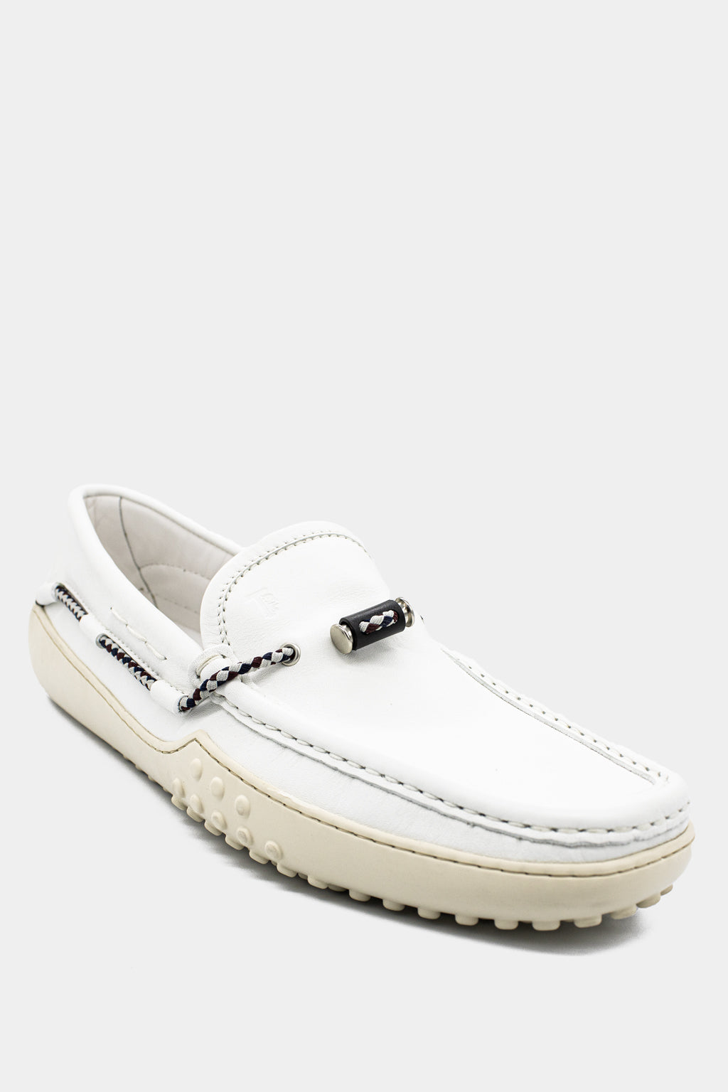 Tod's - Men's White Leather Gommino Loafers
