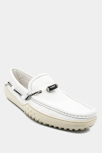 Thumbnail for Tod's - Men's White Leather Gommino Loafers