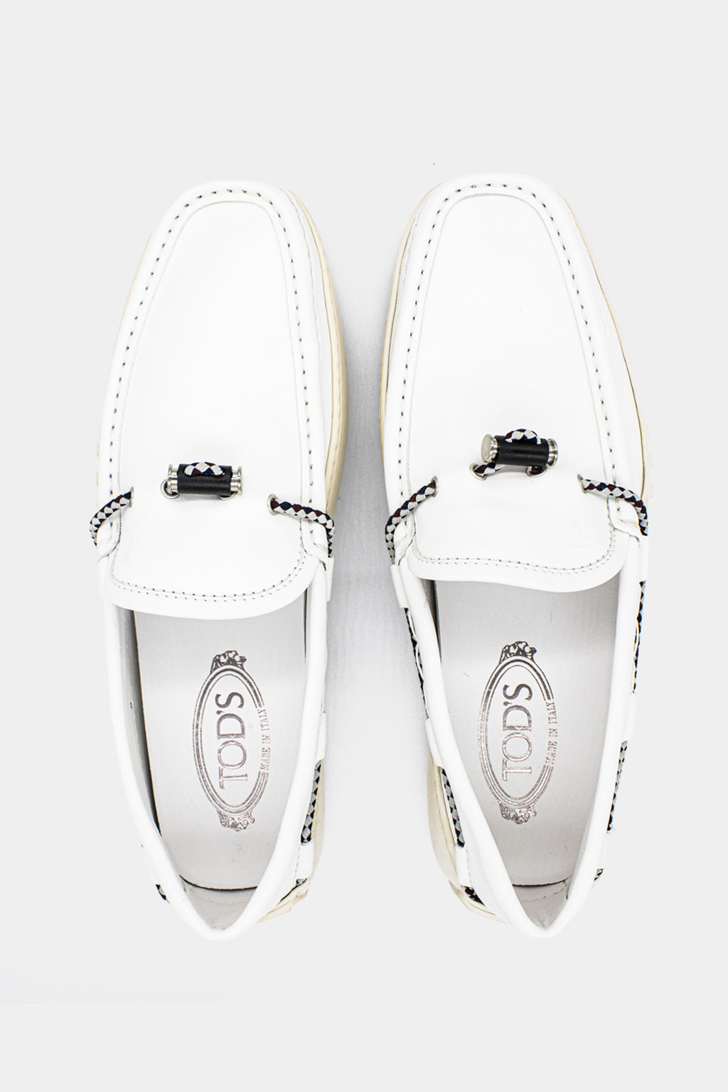 Tod's - Men's White Leather Gommino Loafers