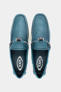 Thumbnail for Tod's - Men's Light Blue Gommino Leather Loafers