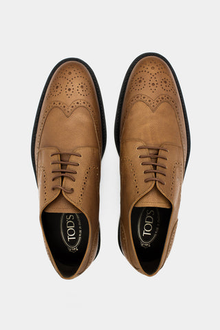 Tod's - Men's Biscuit Derby With Brogue Motif