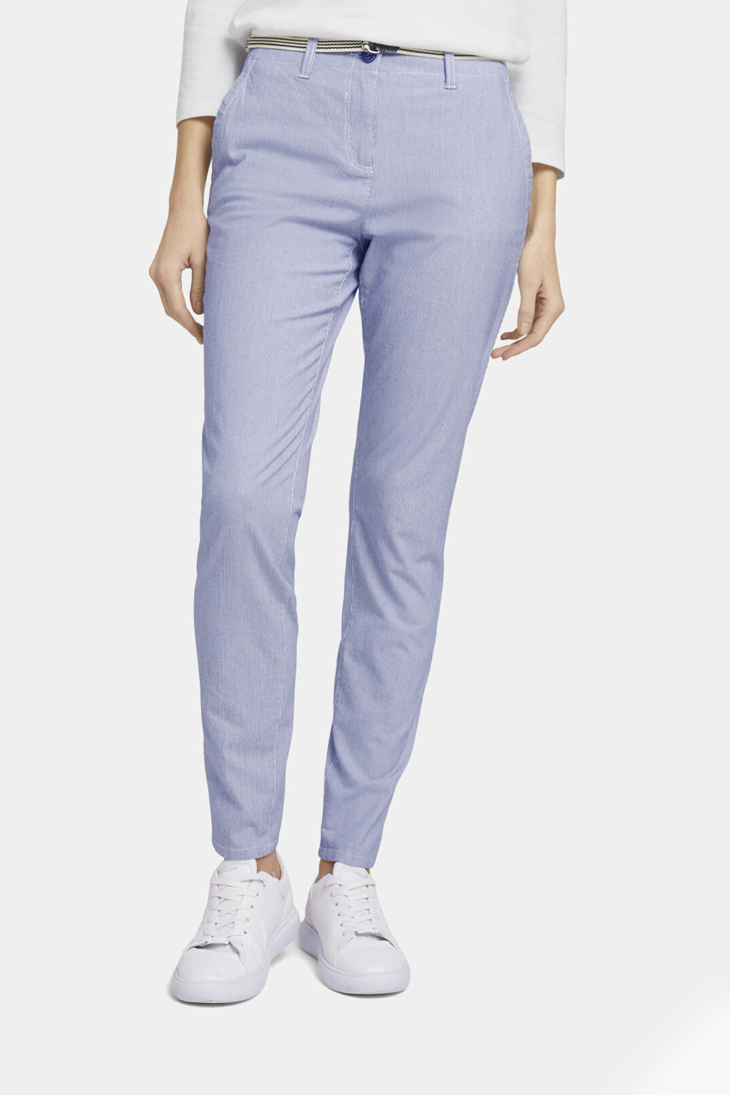 Tom Tailor - Chino Trousers With Fabric Belt, Organic Cotton