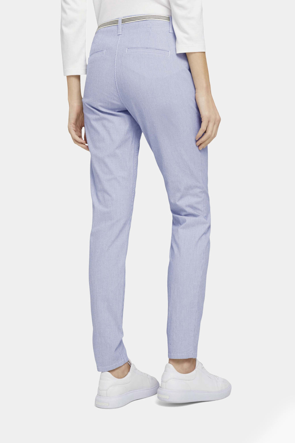 Tom Tailor - Chino Trousers With Fabric Belt, Organic Cotton