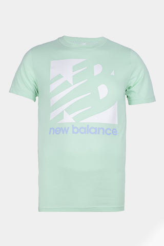 NEW BALANCE - Classic Knockout Printed T-shirt with Short Sleeves