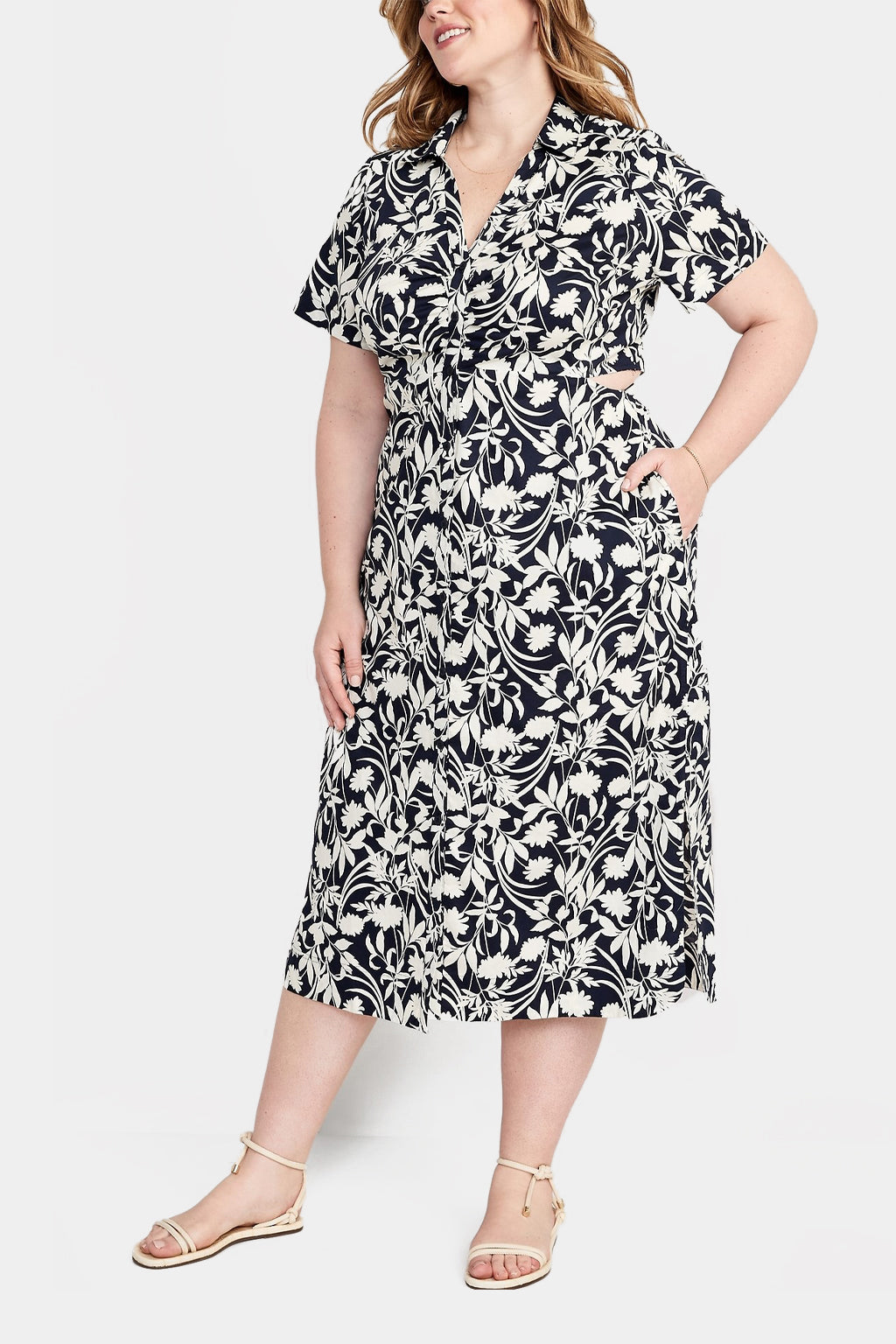 Old Navy - Cutout Midi Shirt Dress for Women