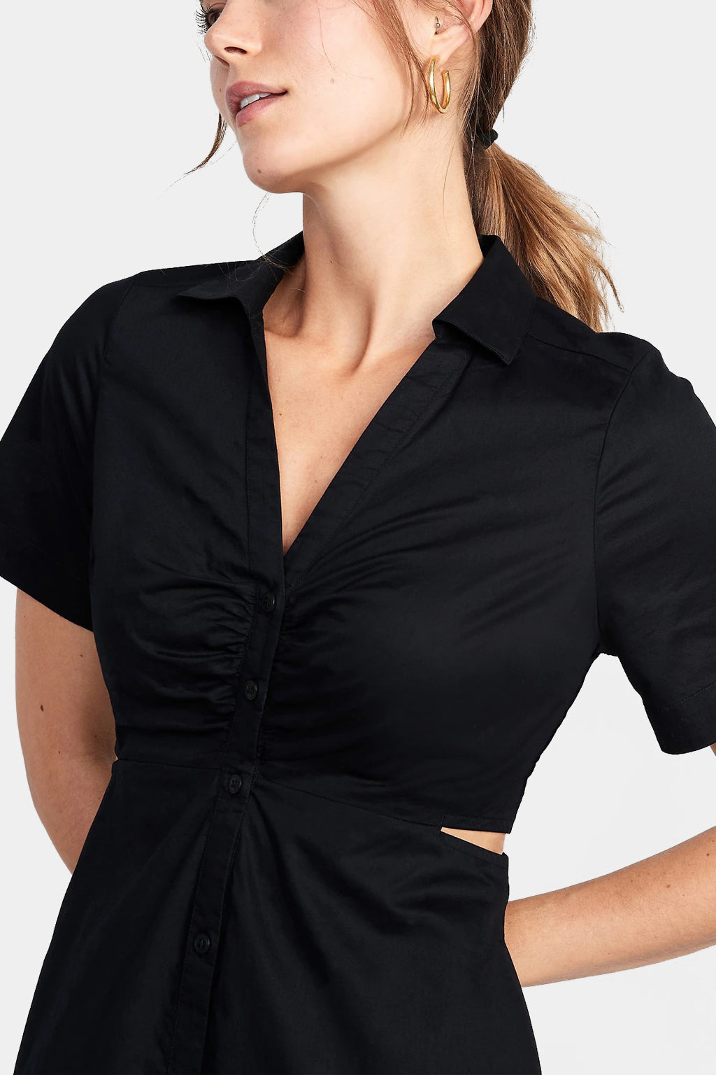 Old Navy - Cutout Midi Shirt Dress for Women