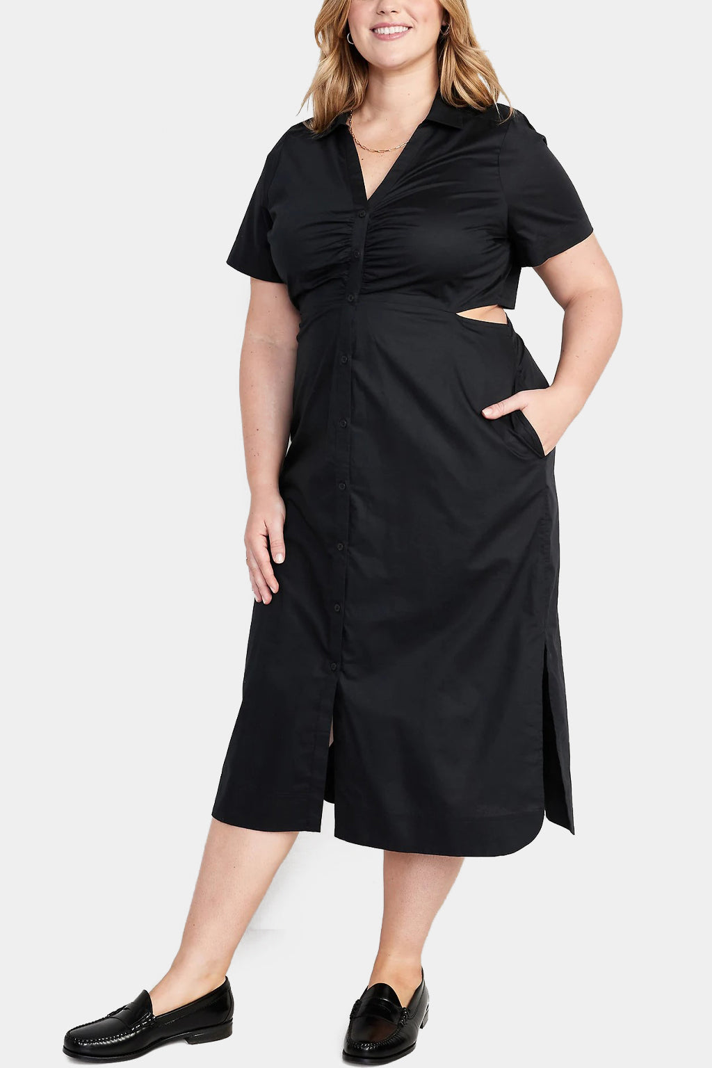 Old Navy - Cutout Midi Shirt Dress for Women