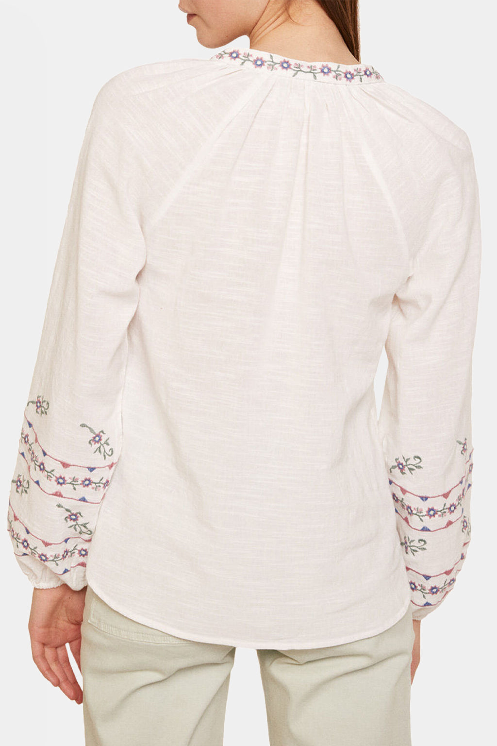 Spring Field - Long-Sleeved Floral Blouse