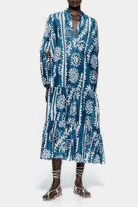 Thumbnail for Zara - Printed Panel Dress