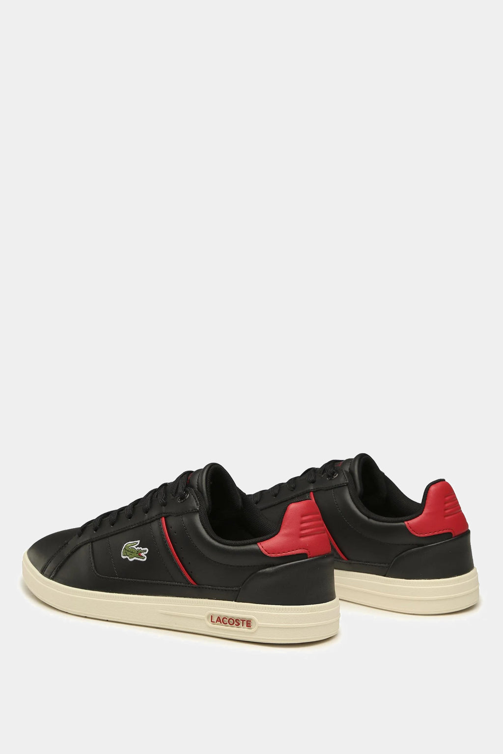 Lacoste black and red shoes clearance